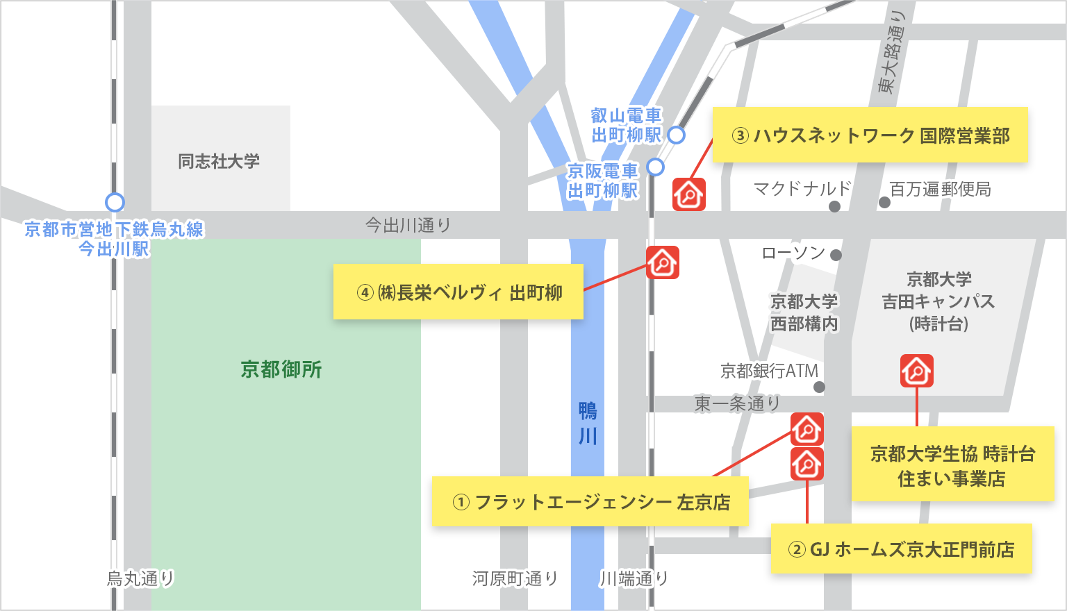 吉田キャンパス周辺地図