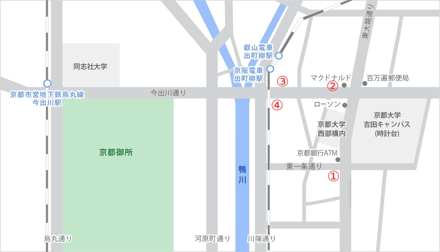 吉田キャンパス周辺地図